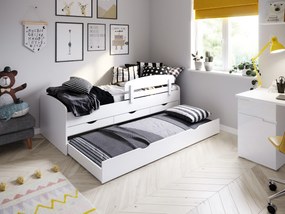 Pat pentru copii 90 cm Nilac 01 (Alb). 1068206