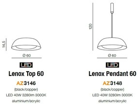 Lustra LED design modern 60cm Lenox ZZ AZ3148