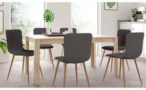 Masă de dining în culoare naturală cu aspect de lemn de stejar 90x160 cm Lynn – Støraa