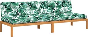 vidaXL Canapele mijloc grădină paleți 2 buc., perne, lemn masiv acacia