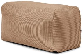 Fotoliu bean bag maro cu tapițerie din catifea reiată Plus 100 Lounge – SLOWDOWN