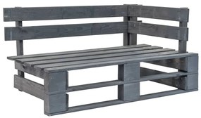 3066991 vidaXL Set mobilier din paleți cu perne, 6 piese, gri, lemn pin tratat