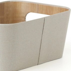 Set de 2 coșuri de depozitare Kitchisimo 26 × 18 ×11 cm, crem, S