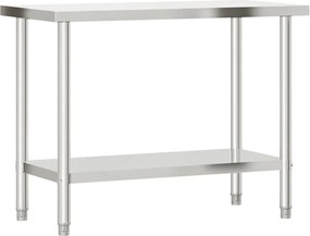 vidaXL Masă de lucru pentru bucătărie, 110x55x85 cm, oțel inoxidabil