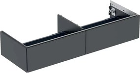 Dulap baza suspendat Geberit One cu 2 sertare negru mat 135 cm