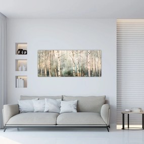 Tablou - Desenarea unui model de pădure (120x50 cm)