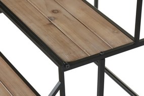 Stand decorativ cu 3 rafturi din metal și lemn, aspect natur, "Vintage Bicycle"