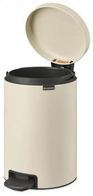 Cos de gunoi cu pedala Brabantia NewIcon 1005531, 12 L, Inchidere lina, Baza antiderapanta, Bej