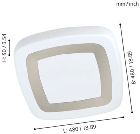 Eglo 99109 - Plafonieră LED RUIDERA LED/22W/230V