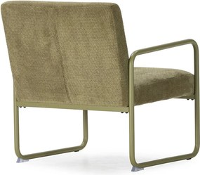 Fotoliu verde cu tapițerie din chenille Vince – MOME