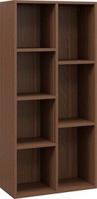 HOMCOM Bibliotecă cu 7 Suporturi Diferite, 50x24x106 cm, Maro Rustic | Aosom Romania
