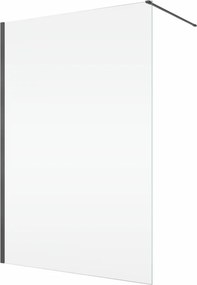 Paravan dus sticla walk-in 120x200 cm, metal periat, sticla 8 mm, Ronal Easy Metal periat, 1200x2000 mm