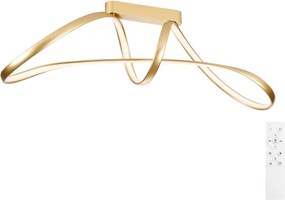 Brilagi-LED Lustră aplicată reglabilă TWISTER LED/60W/230V 3000-6000K auriu + telecomandă