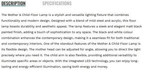 Lampadar LED/Lampa de podea design modern Mother / Child
