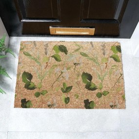 Covoraș de intrare din fibre de nucă de cocos 40x60 cm Watercolour Leaves – Artsy Doormats