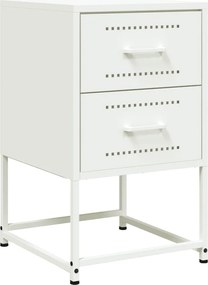 vidaXL Noptieră, alb, 36x39x60,5 cm, oțel