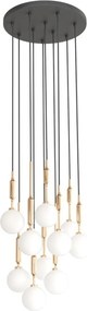 Lustra cu 10 pendule pentru tavane inalte, hol, casa scarii Ero X auriu 40
