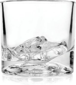 Set pahare pentru whisky LIITON 1009932 Yosemite, 240 ml, 2 buc, Fund 3D parc Yosemite,Transparent