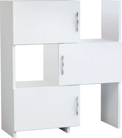 Dulap baie ANNA, alb, PAL melaminat, cu 3 usi, 65x32x90 cm