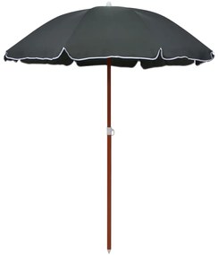 vidaXL Umbrelă de soare de grădină cu stâlp din oțel, antracit, 180 cm