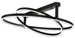 Lustră LED aplicată dimabilă 2xLED/25W/230V neagră Top Light + telecomandă