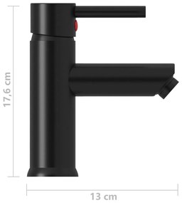 Robinet chiuveta de baie, negru, 130x176 mm Negru