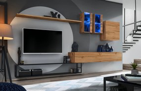 Mobilier living Shelly 27 WTS SW M1 (stejar wotan + negru mat). 1024203