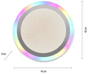 Leuchten Direkt 15411-2 - Plafonieră LED RGB CYBA 26W/230V dimabilă + DO