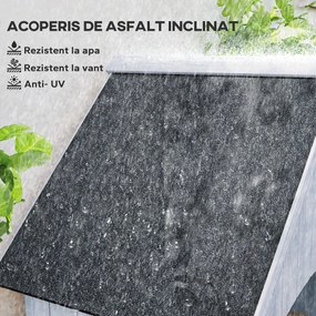 Outsunny Magazie de Scule de Gradina din Lemn Impermeabila cu Usi si Rafturi, 77.5x54.2x179.5 cm | Aosom Romania