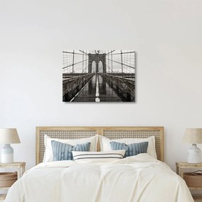 Tablou pe sticlă - Podul Brooklyn (70x50 cm)