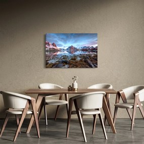 Tablou - Răsărit de soare deasupra Reine (90x60 cm)