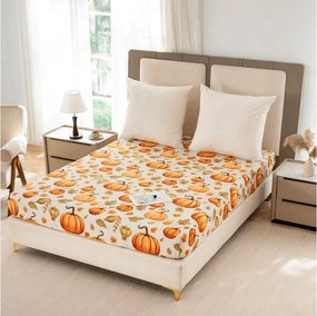 Cearsaf din microfibra AUTUMN PUMPKINS colorat 90x200 cm