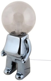 Veioză gri LED cu intensitate reglabilă cu abajur din sticlă (înălțime 27 cm) Ross – Leitmotiv