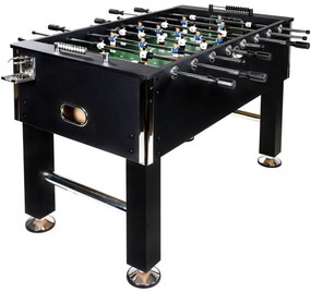 Fotbal de masă profesional Leeds, 140 x 73 x 87 cm, negru