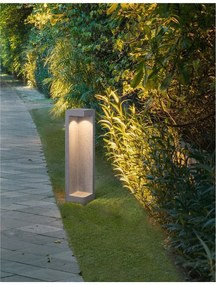 Stalp modern de exterior IP65 GRANTE gri ciment, H-60cm