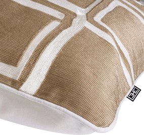 Perna decorativa design LUX Ribeira 50x50cm, bej/ alb