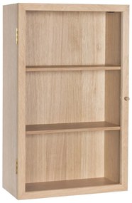 Vitrină în culoare naturală cu aspect de lemn de stejar suspendată 50x80 cm Panorama – Hübsch
