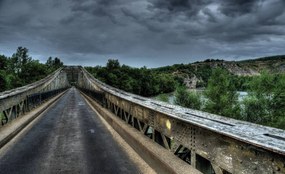 Fototapet - Podul de metal vechi (152,5x104 cm), în 8 de alte dimensiuni noi