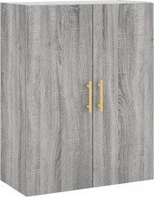 vidaXL Dulap montat pe perete, gri sonoma, 69,5x34x90 cm