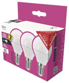 Set 3 becuri cu LED EMOS Classic Mini Globe Neutral White, 5W E14