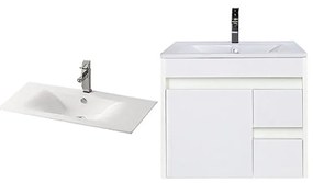 Mobilier de baie Luna 60 inferior cu lavoar alb