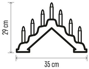 Sfeșnic LED de Crăciun 7xLED/2xAA bej