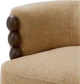 Fotoliu design LUX, Lemn, Tesatura Renato honey, Grimaud