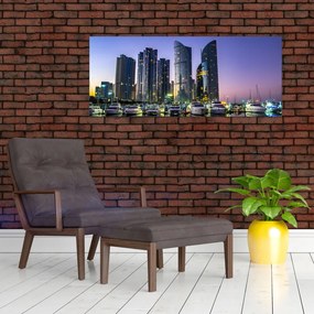 Tablou cu iahturi și zârie-norii (120x50 cm)