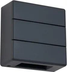 Brilagi - Aplica LED de exterior DOUBLERAY LINE, 6W, 230V, antracit, IP54