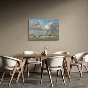 Tablou pe sticlă - Eugène Boudin, Le Havre, reproducere (70x50 cm)