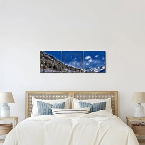 Tablou - Orășel de munte (cu ceas) (90x30 cm)