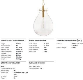 Pendul LUX design minimalist IVY big, alama antichizata