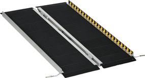 Rampă HOMCOM pentru Scaune cu Rotile, Pliabilă, din Aluminiu, Suportă 272KG, 122Lx73l cm | Aosom Romania
