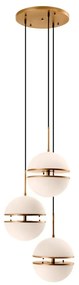Lustra cu 3 pendule design LUX Spiridon alama 112644 HZ